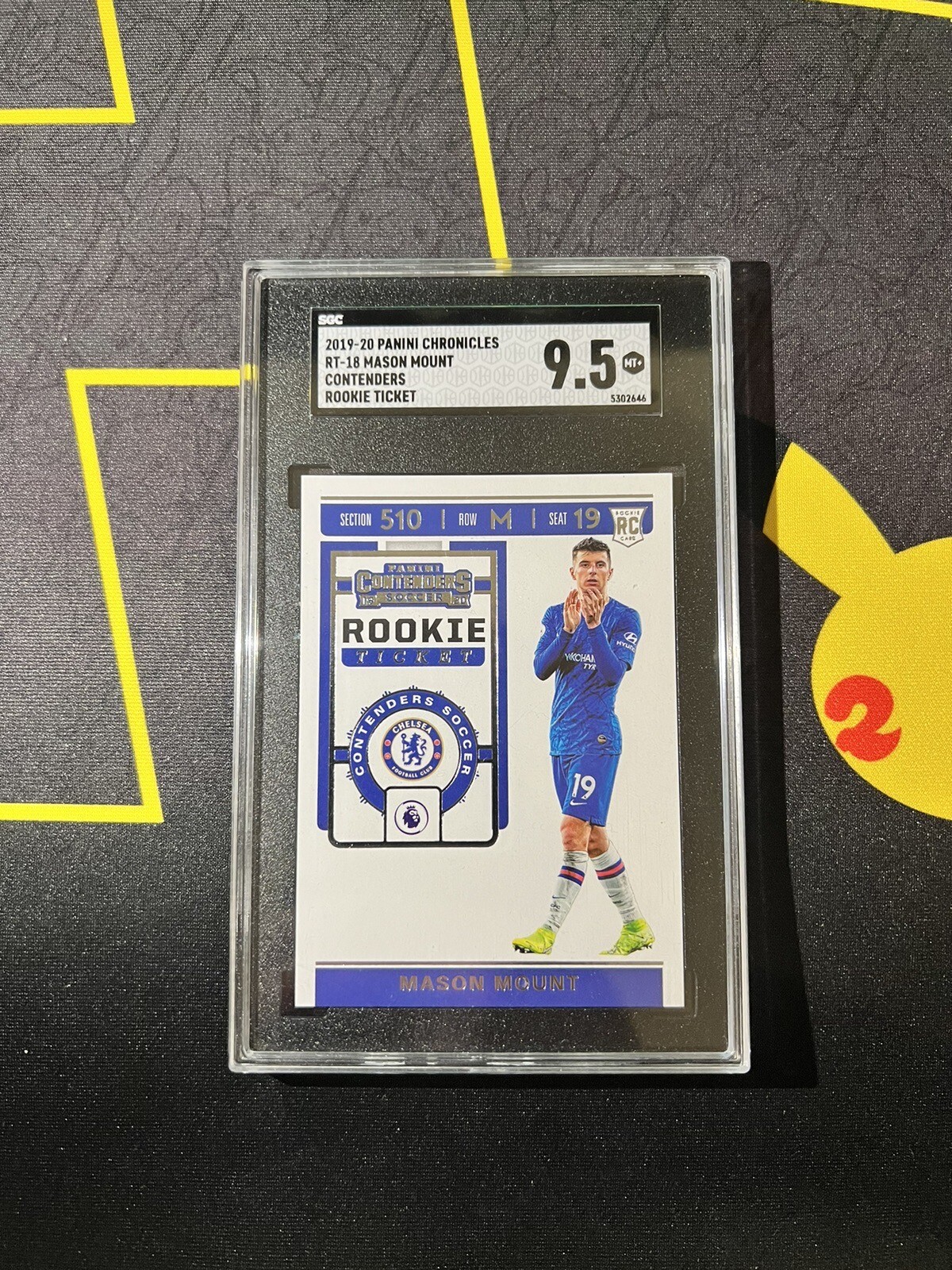 2019-20 PANINI CHRONICLES RT-18 MASON MOUNT CONTENDERS ROOKIE TICKET - SGC 9.5