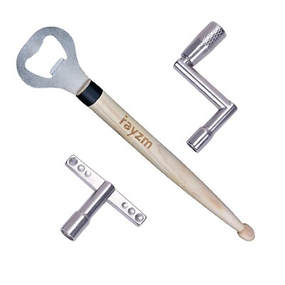 Standard Drum Key, Continuous Motion Speed Key and Drumstick Beer Bottle Open...