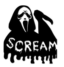 Scream Mask Vinyl Decal, Bumper, Window Decal Sticker
