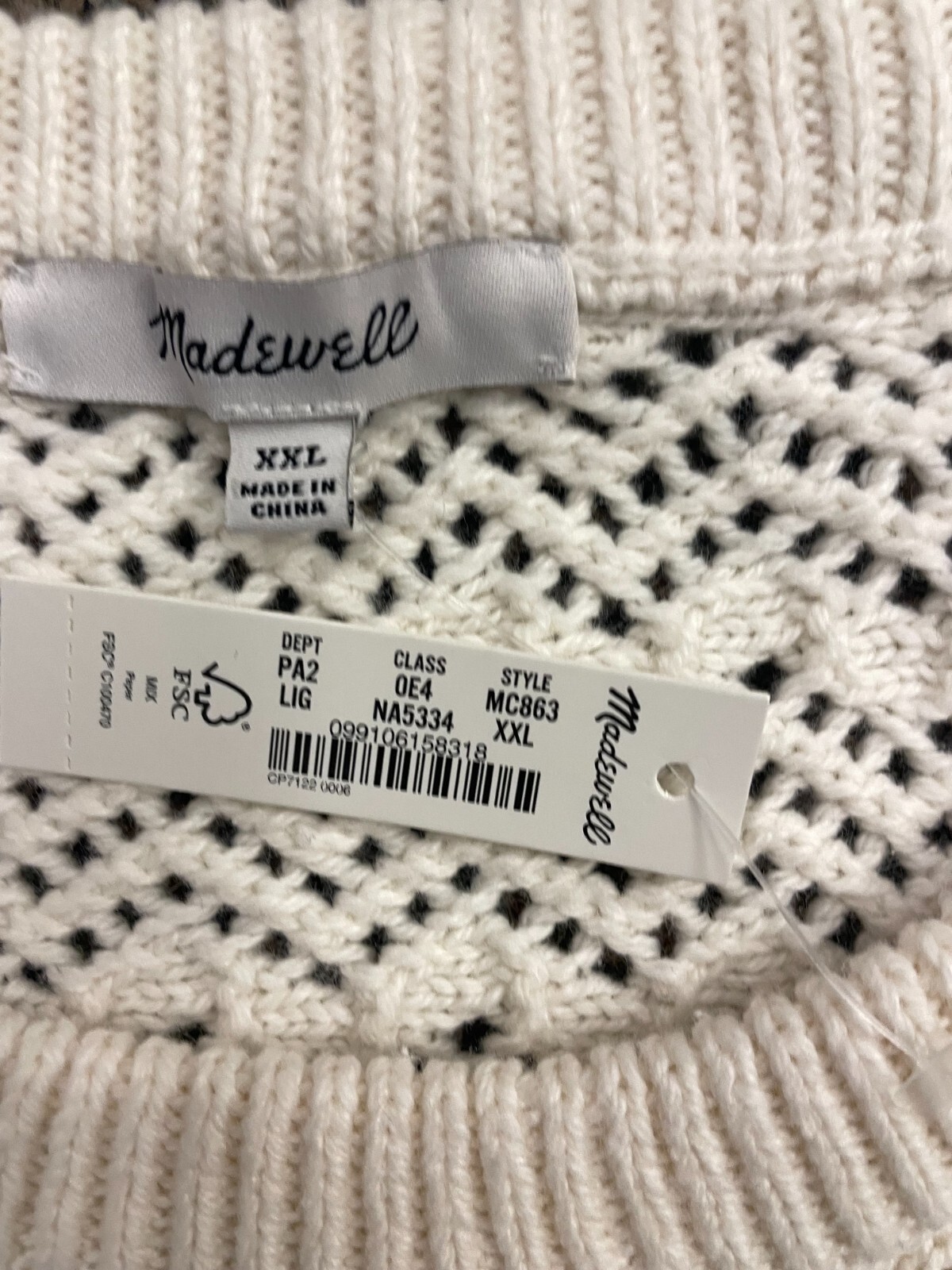 Atwater Crochet Sweater Tee XXL MC863 