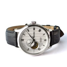 SEIKO PRESAGE SARY095 Mechanical Automatic Watch Leather Band White Dial 41.8mm 5