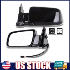 Pair Set Power Side Rear View Mirrors For 1988-98 Chevy GMC C/K 92-99 Suburban
