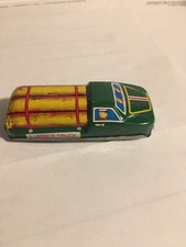 Vintage Toy Colorful Litho 1950's Japanese Friction Tin Lumber Truck