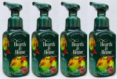 4 Bath Body Works HEARTH HOME Apple Cardam Gentle Foaming Hand Soap Wash 8.75 oz