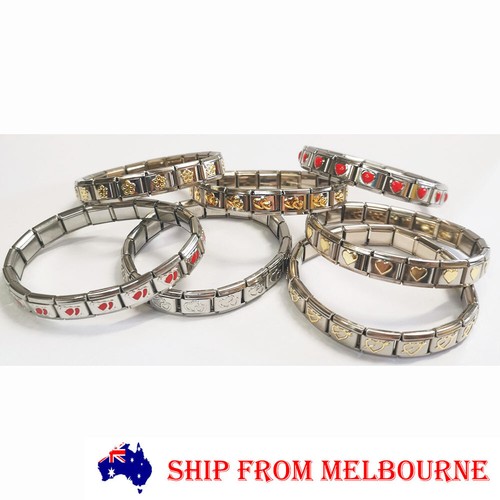 Italian Style Charm Bracelets Modular Bracelets Love Hearts 9mm eBay