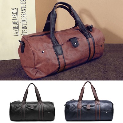 mens faux leather holdall
