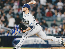SHAWN ARMSTRONG TAMPA BAY RAYS   ACTION SIGNED 8x10