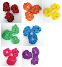 LOT OF 3PCS--VELVET SCRUNCHIES HAIR TWISTER, PONYTAIL HOLDERS---ETW-1143KR