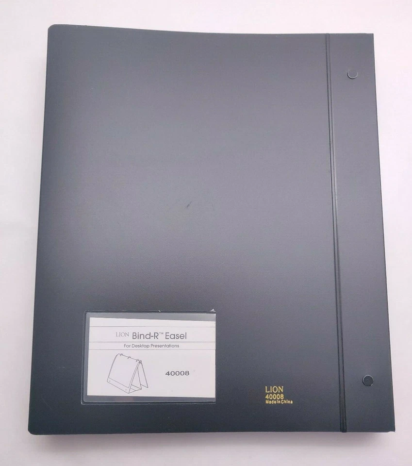 Carpeta de exhibición de caballete de 3 anillos Lion Ring Bind-R - 8,5" x 11" - Presentación de escritorio Foto 4 de 4