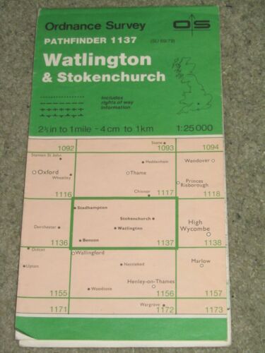 Ordnance Survey Pathfinder map 1137 (SU 69/79) Watlington & Stokenchurch - 1987 - 第 1/2 張圖片