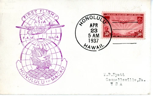 FFC FAM 14 - F14-11D - Honolulu to Macao April 23, 1937