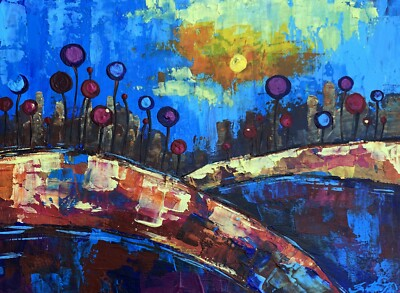 #ad Oil Painting A Chidhood Dream V. Zadorozhnya Unframed Original Art nAAA3330 $310.20