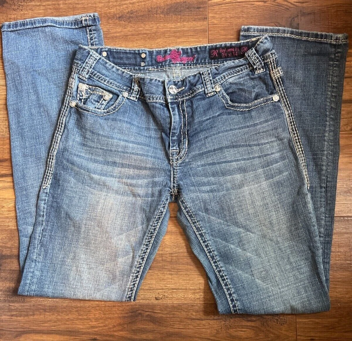 Rock and roll shop cowgirl boyfriend jeans
