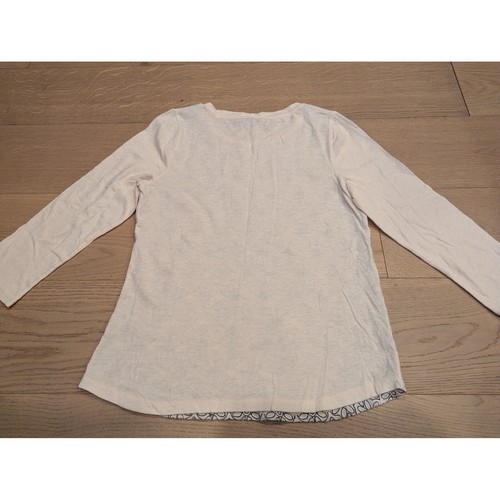 J. Crew Floral Print embroidery Long Sleeve Top Elegant Casual Blouse Size L - Picture 5 of 8