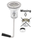 T&S Brass Waste Drain Valve, Twist Handle, 3-1/2 X 2 & 1-1 *READ DESC*