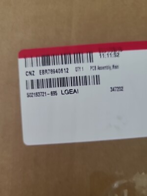 LG Main Refrigerator PCB Control Board EBR78940612 Genuine OEM NEW Original