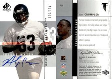 2001 SP Authentic #123 Alge Crumpler RC Auto /550 - NM-MT
