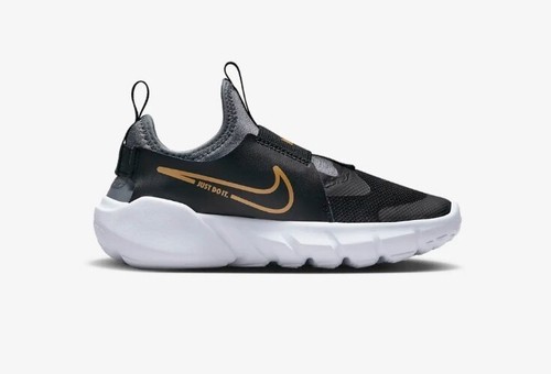NIKE FLEX RUNNER 2 (TDV) unisex taglia 4C nero/oro nuovo con scatola - Foto 2 di 6