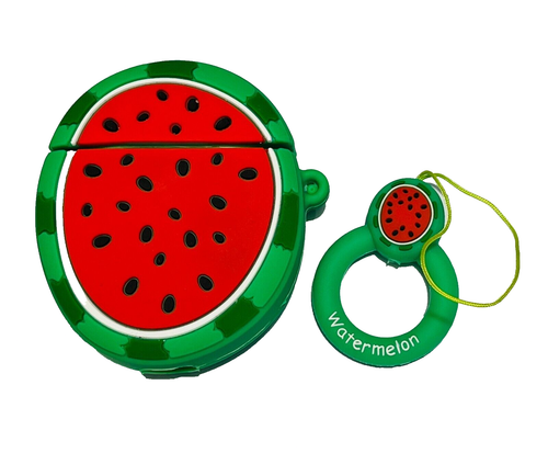 Cute Case For Air Pods Watermelon Fun Gen 1 / 2 Silicone Protective Cover Melon - Picture 3 of 19