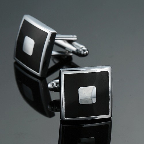 Men Wedding Cufflink Square Rhinestone Crystal Cuff Links Business Button Clasps - Picture 33 of 35