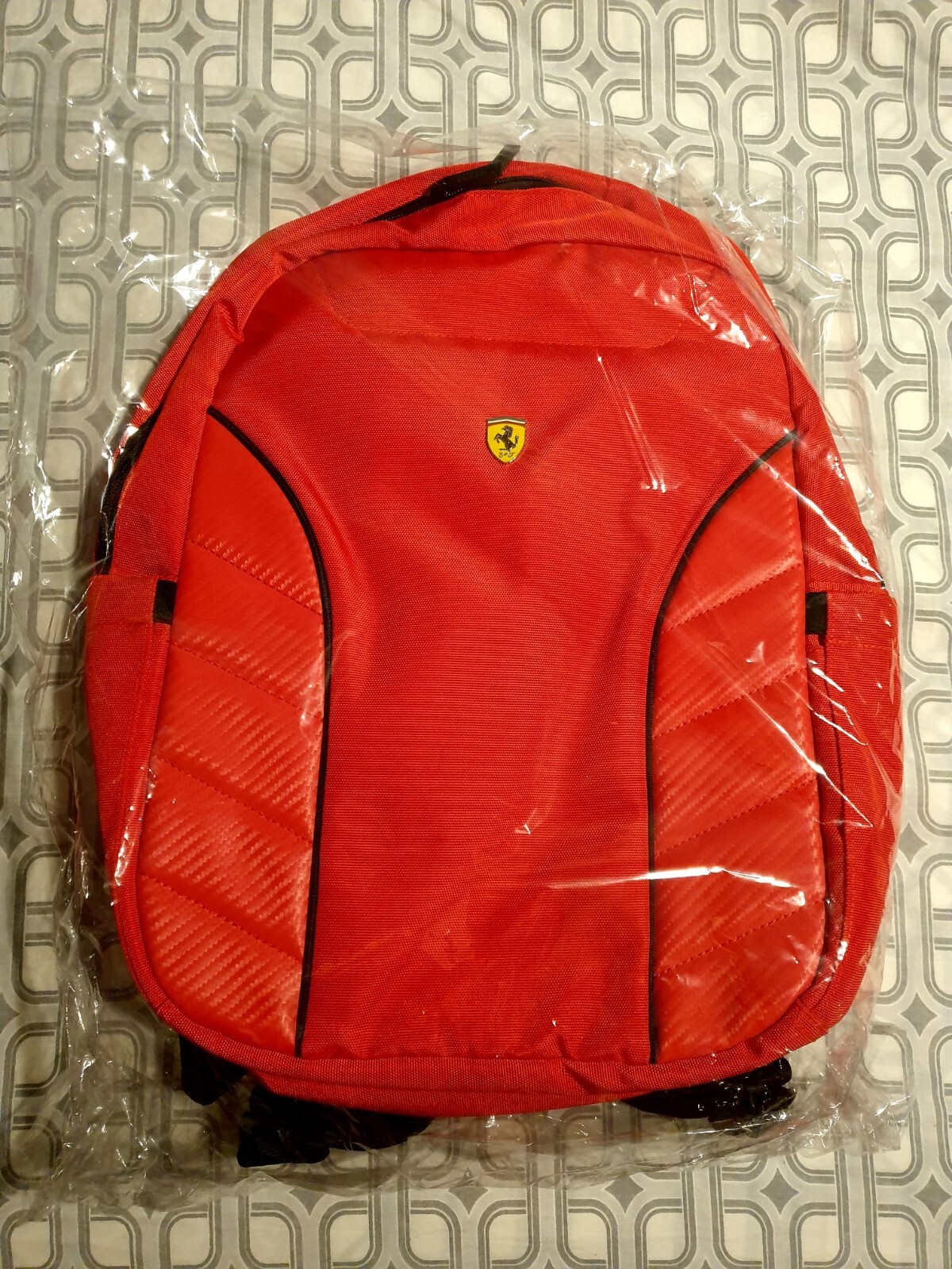 FERRARI Brand New with Tag Backpack bag CG mobile red Scuderia laptop