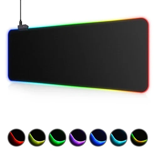 Tapis de Souris Gaming RGB - LED, Antidérapant, Précis, USB, Plusieurs Tailles