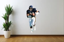Walter Payton Wall Decal Chicago Bears Sticker Removable Reusable Cling Decor 