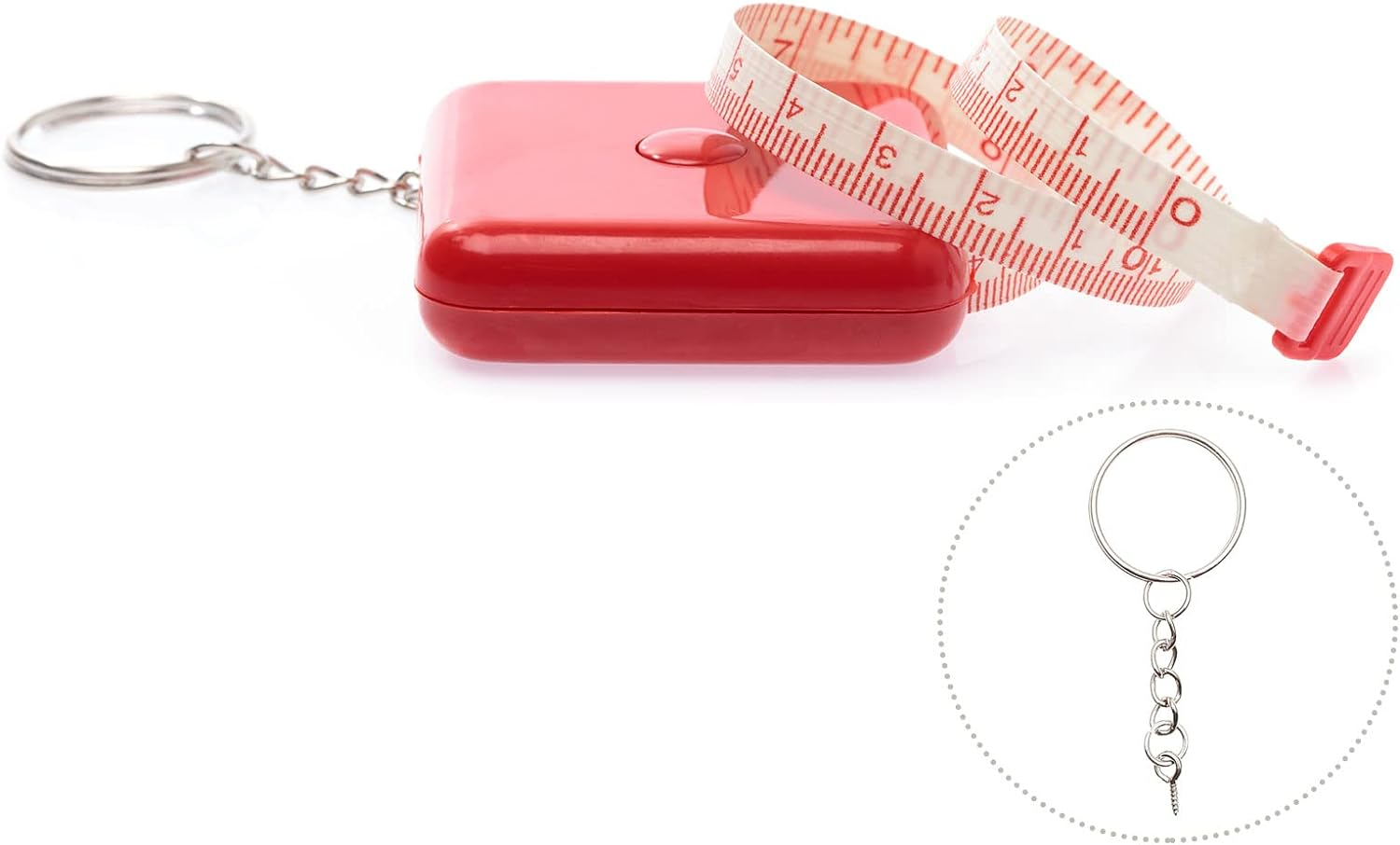 Split Keyring with Chain, 10Pcs Key Ring Blanks, Metal Keychain Rings