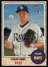 2017 Topps Heritage #645 Chih-Wei Hu Tampa Bay Rays