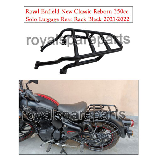 Royal Enfield New Classic Reborn 350cc Solo Rear Luggage Rack Black (2022-23) - Picture 1 of 10