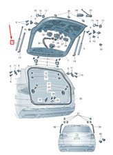 New SKODA KAROQ NU Rear Tailgate Gas Strut 57A827550B NO IMPORT DUTIES TO 🇺🇸