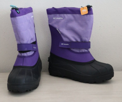Columbia Big Kids' 6 Women's 7.5 Purple Columbia Powerbug Plus II Winter Boots