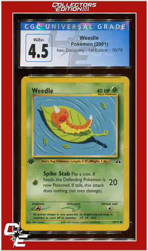 Weedle (1st Edition) graded CGC 4.5 for sale on eBay
