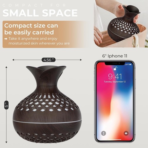 Quiet USB Powered Mini Humidifier - 300ml Aroma Diffuser for Office & Bedroom - Picture 5 of 9