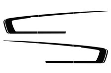 Vinyl Decal Graphics For 2011-14 Dodge Charger Side C-stripe - Matte Black