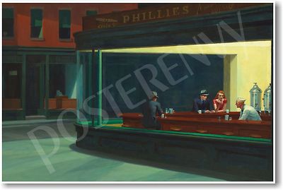 Nighthawks 1942 - Edward Hopper - NEW Famous Fine Art Painting Print POSTER