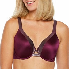 Ambrielle Full Figure Full Coverage Bra 40DD Pickled Beet Fashion Neckline