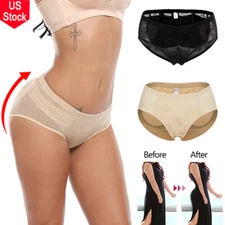 Women Sexy Padded Underwear Laced Butt Lifter Shaper Briefs BoyShorts Panties US