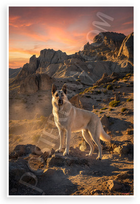 Anatolian Shepherd Dog Mountain Sunset 12x18 Poster