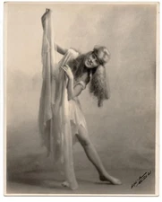 Large Original 1915 Art Photo of Dancer Hebe de Ronden Pos Glendale CA (1)