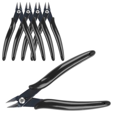 5 Pack Micro Wire Cutters, 5 Inches Flush Cutters Pliers, 5 Inches, Black 