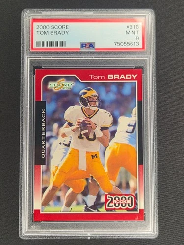 2000 SCORE #316 TOM BRADY ROOKIE RC PSA 9 MINT
