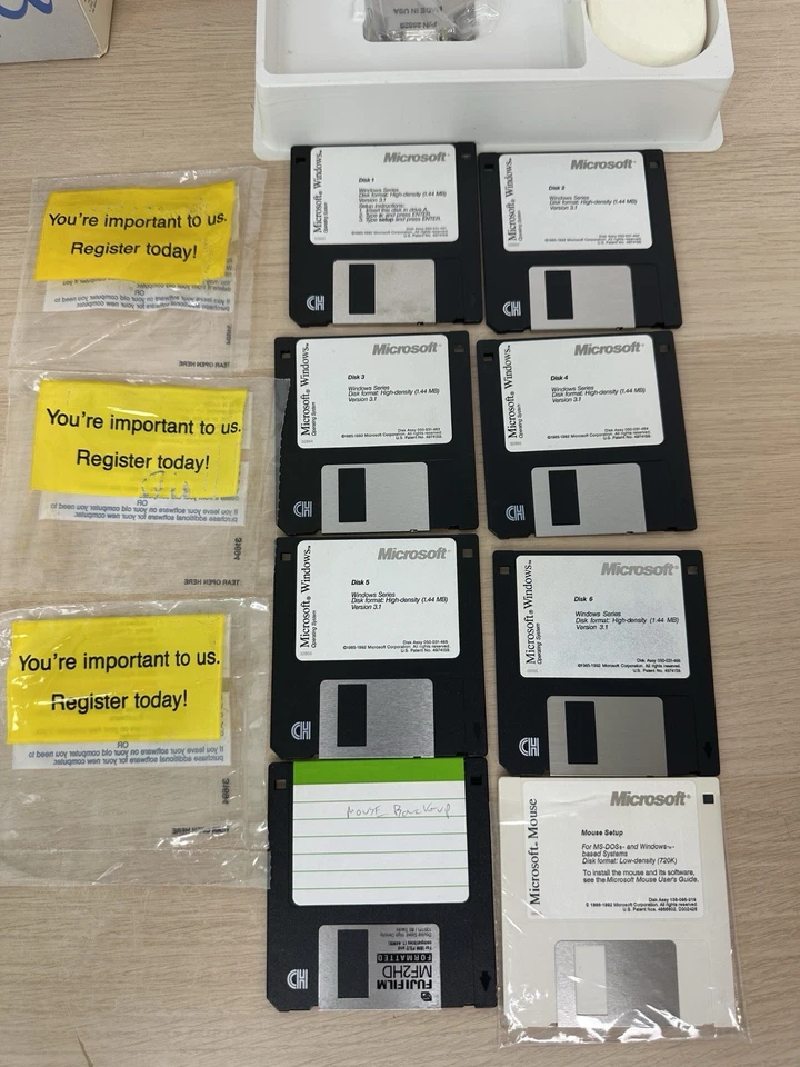 Microsoft Windows 3.1 Operating System + Microsoft Mouse - Vintage 1992 Big Box - Image 2 of 4