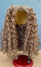 Beautiful Vintage Brown, Curly Wig For Antique Doll-Would Fit 11-12 Inch Doll He