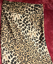 Wishlist Apparel Leopard Print Straight Pencil Skirt Knee Length Size S Brown