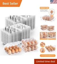 100 Pack Plastic Egg Cartons Cheap Bulk,1 Dozen Clear Empty Egg Cartons for C...