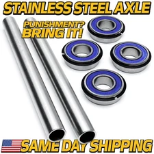 (2 Kits) Wheel Bearing & Stainless Axle Upgrade for BadBoy ZT ZT-Elite 2007-2023