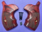 Altamont Wood Grips - S&W K/L Round Boot Super Rosewood Checkered Diamond Insert — photo 1
