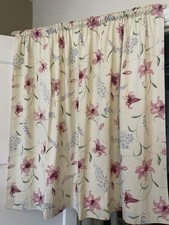 Sundour Floral Curtains Pair 66wX54L Lined Cottage Core Country House & Tie Back