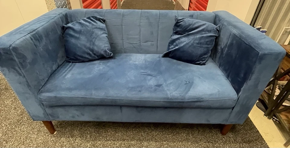 Loveseat azul Foto 3 de 4